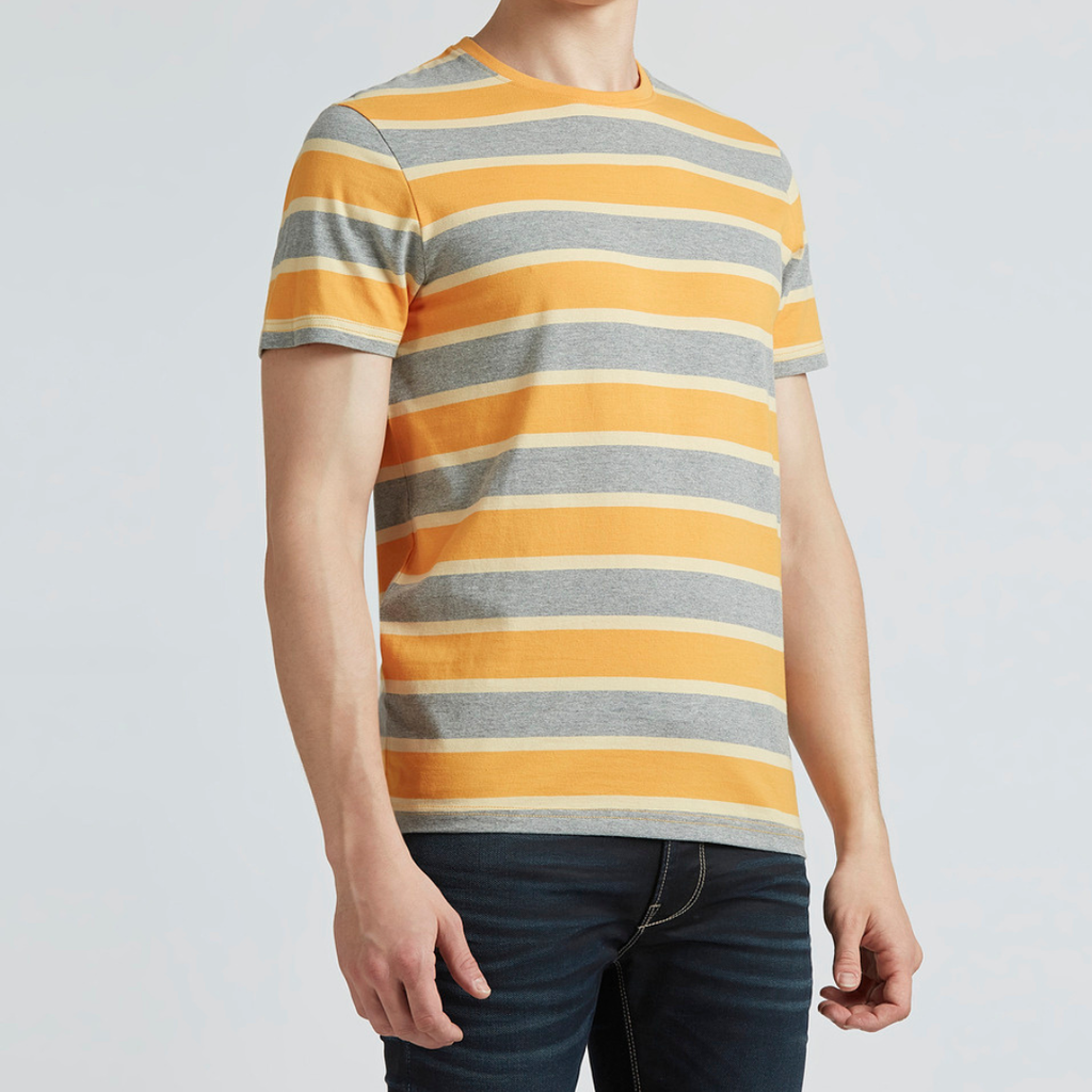 Orange Stripes Short Sleeve T-shirt