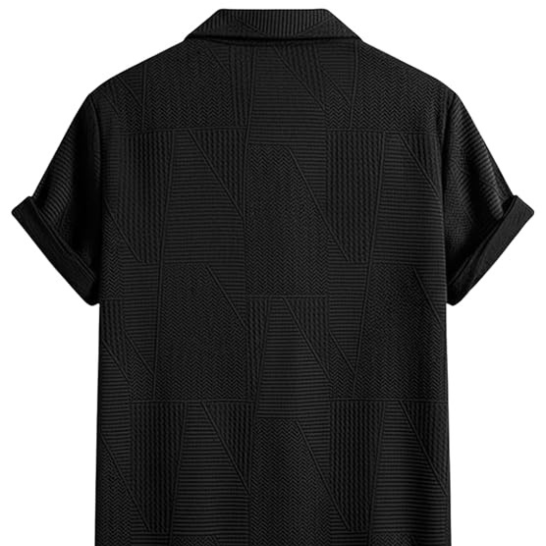 Half Sleeve Button Down Textured Summer Wear