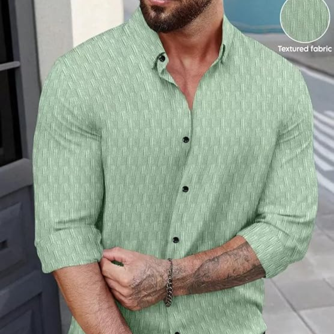 DEELMO Men's Regular Fit Button Down