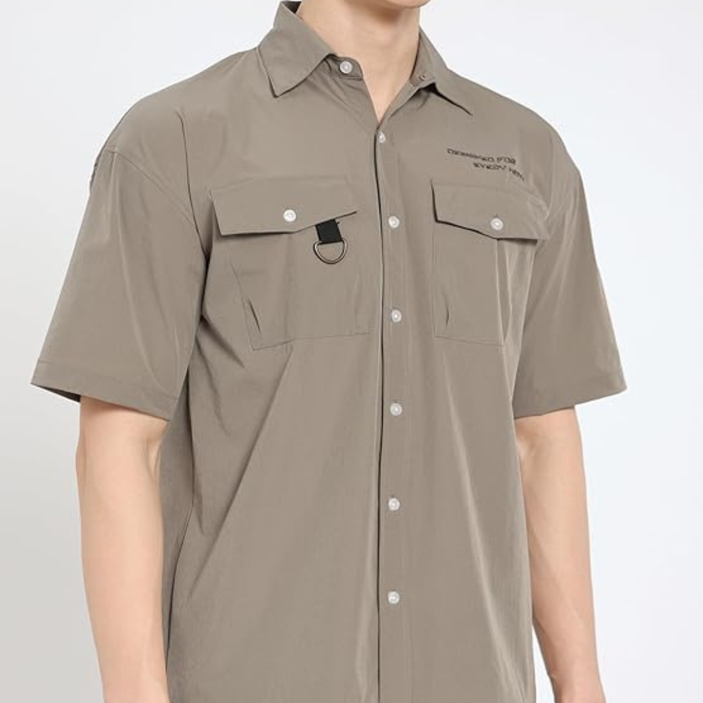 ZERNY Men’s Premium Utility Pocket Casual Shirt