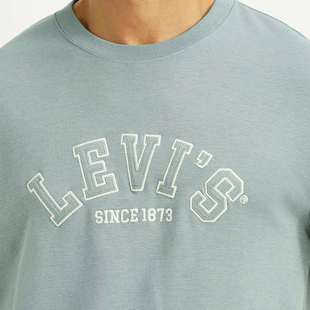 Men's Levi's Brand Logo Light Blue Crew Neck T-shirt