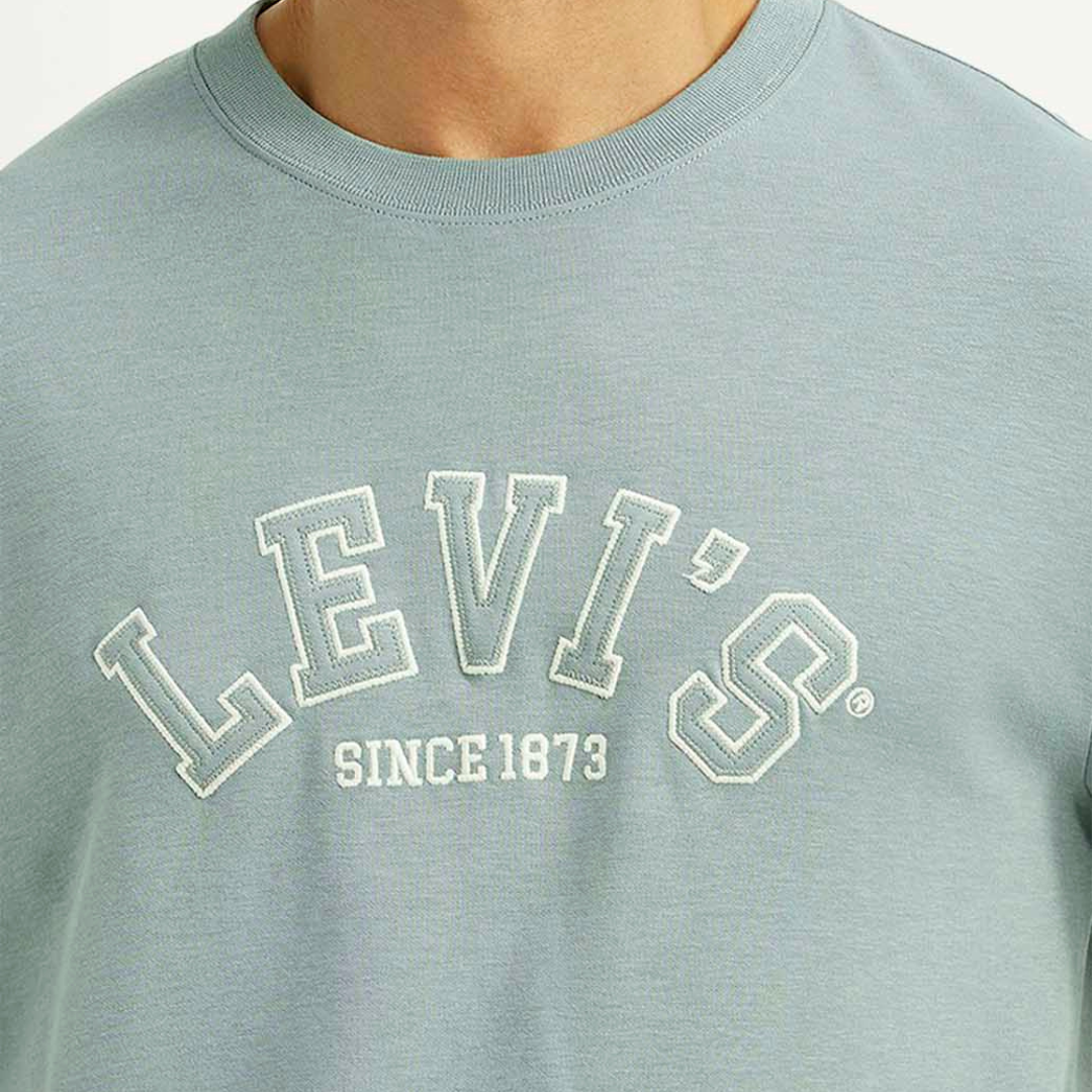 Men's Levi's Brand Logo Light Blue Crew Neck T-shirt