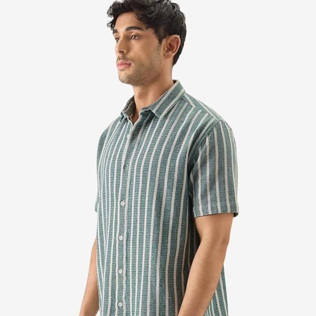 Casual Button-Down Half Sleeve Printed Shirt