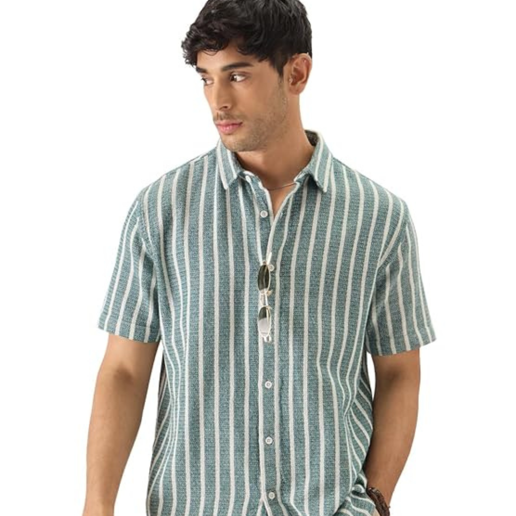 Casual Button-Down Half Sleeve Printed Shirt