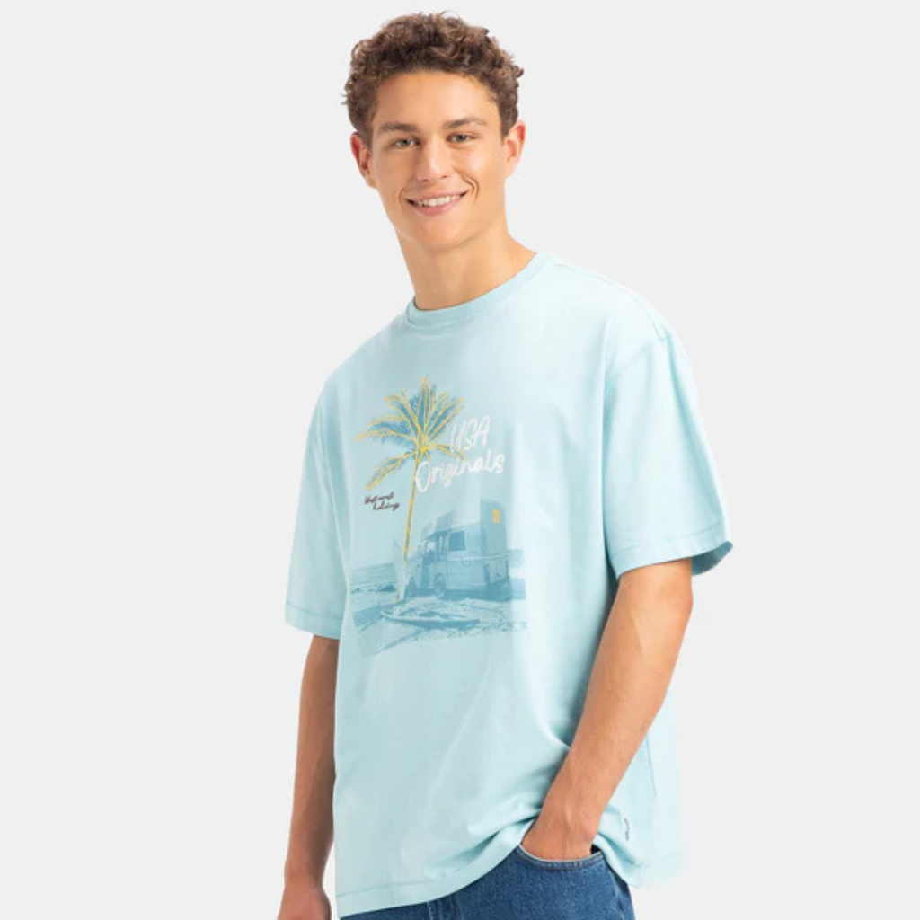Super Combed Cotton Rich Graphic Printed Oversized T-Shirt
