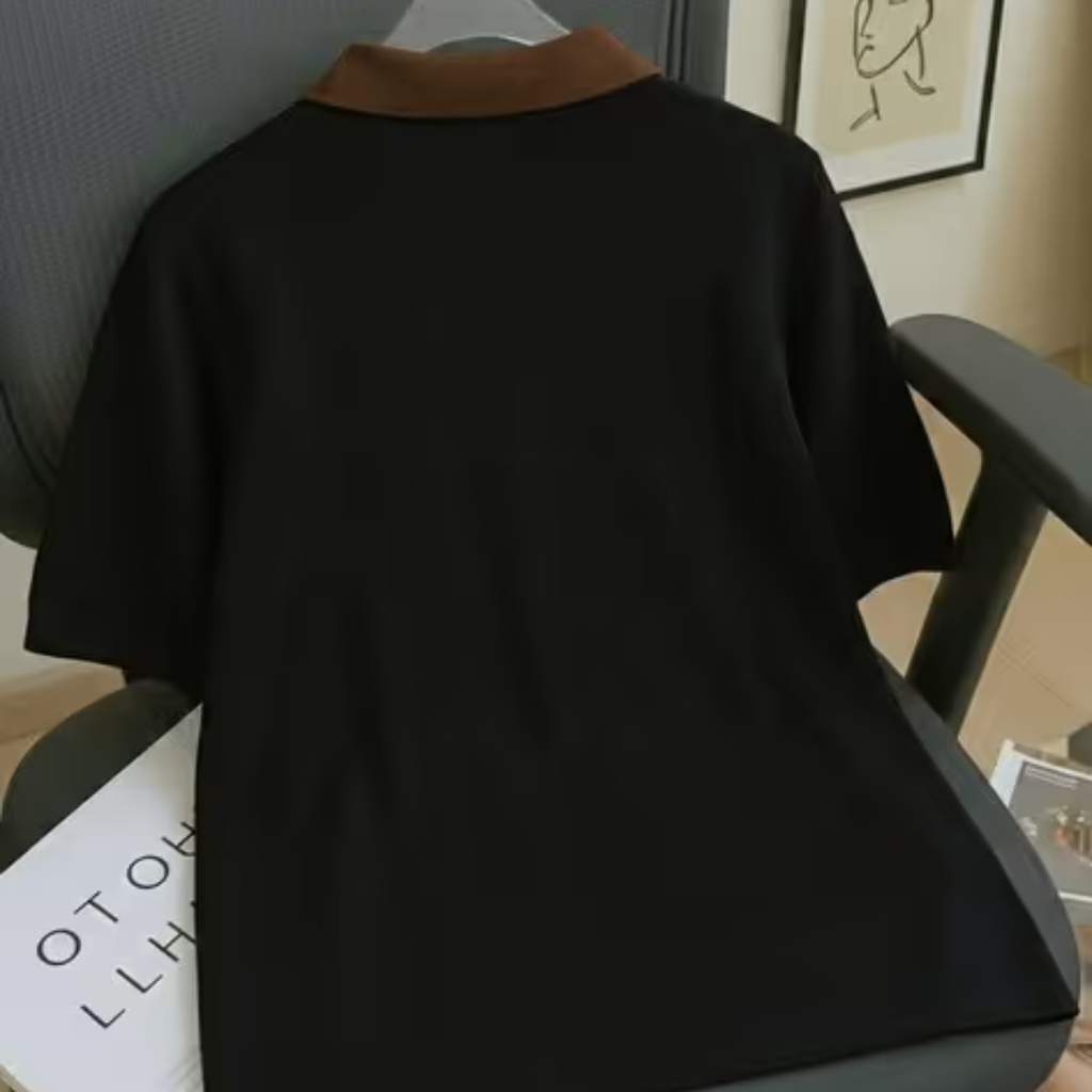 Men Colourblock Regular Fit Polo T-Shirt