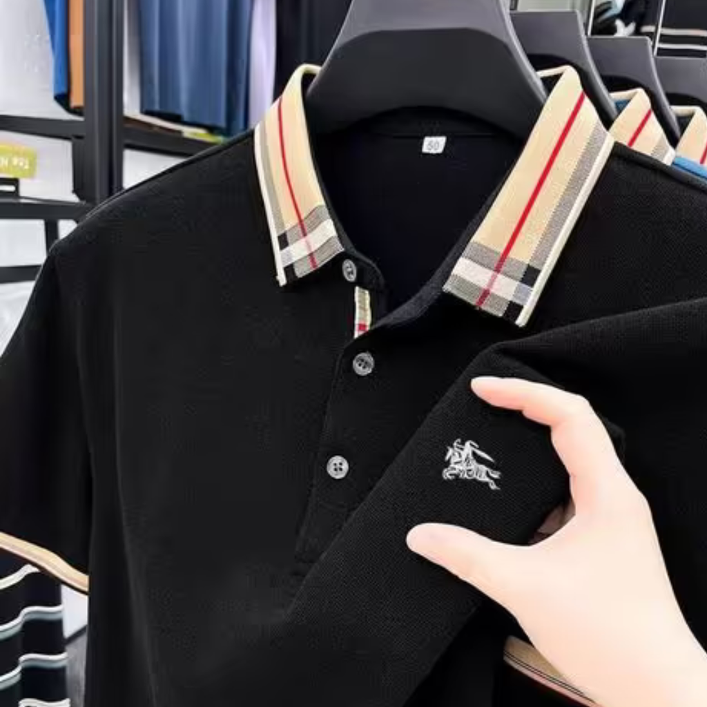 Men Self-design Regular Fit Polo T-shirt