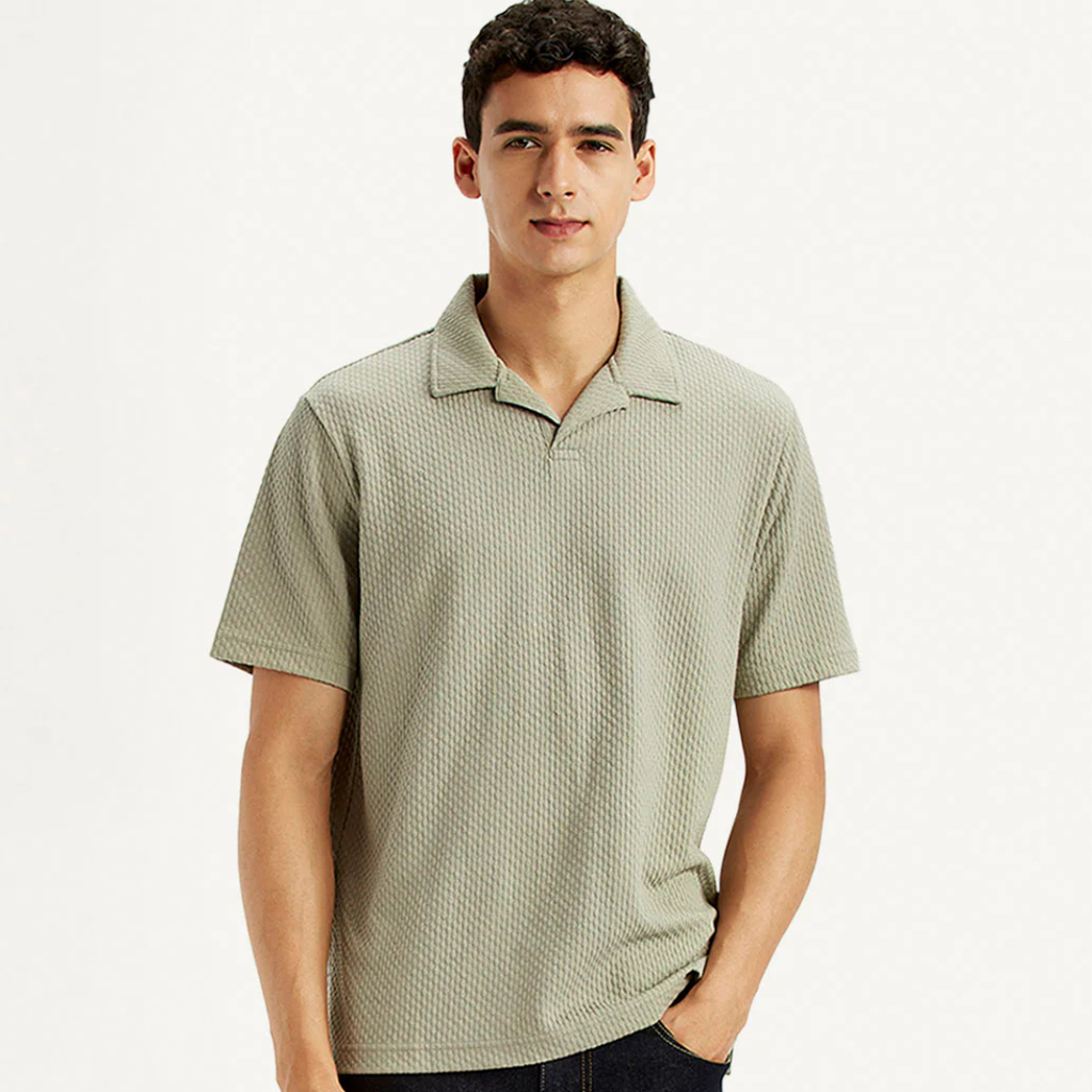 Men's Textured Khaki Slim Fit Polo Levi's T-shirt