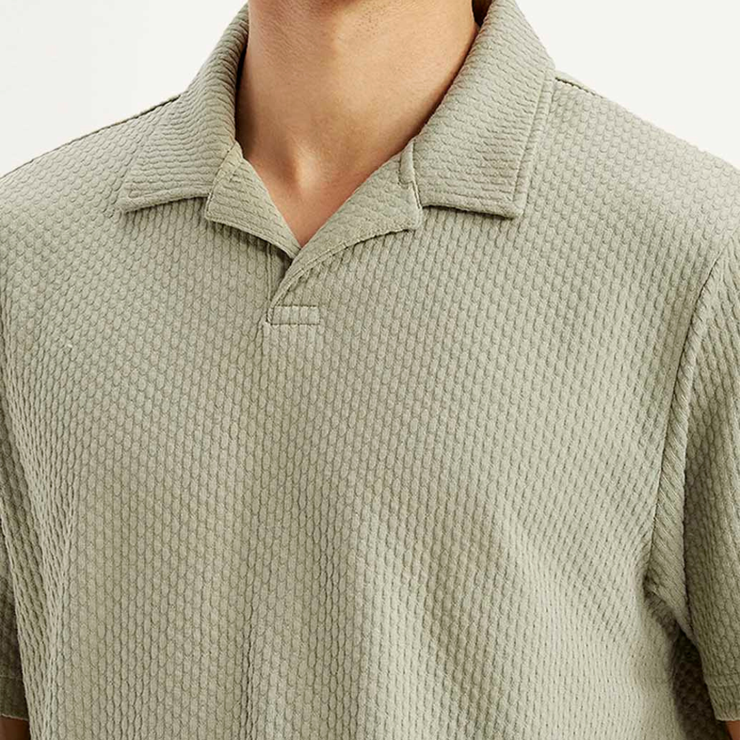 Men's Textured Khaki Slim Fit Polo Levi's T-shirt