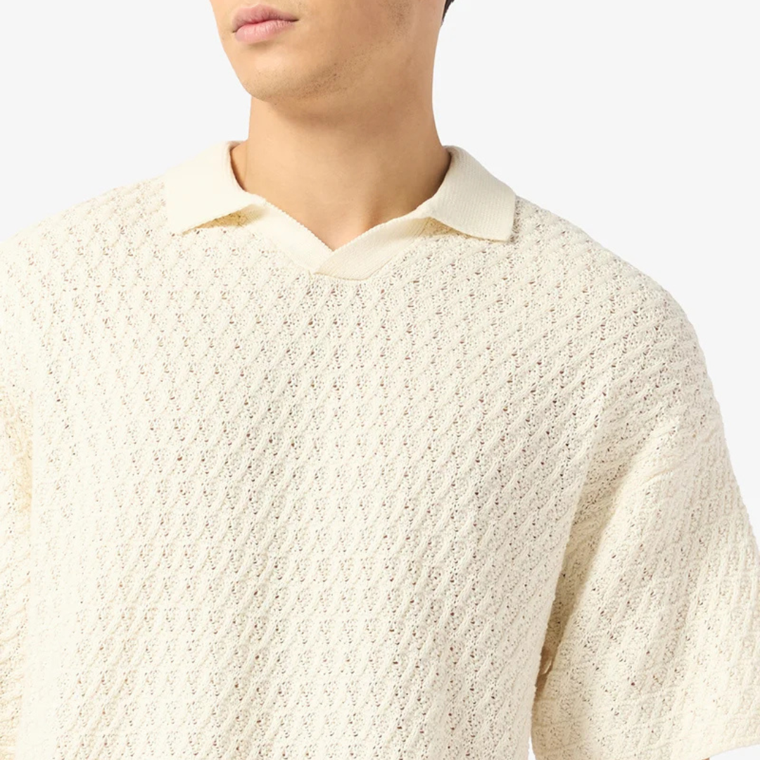 Jack & Jones Relaxed fit Split Neck knit Polo shirt
