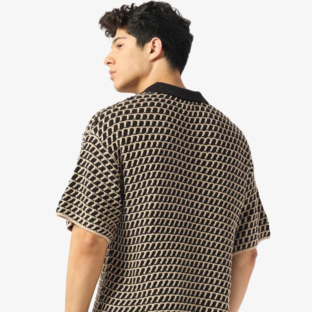 Jack & Jones Relaxed fit Split Neck knit Polo shirt