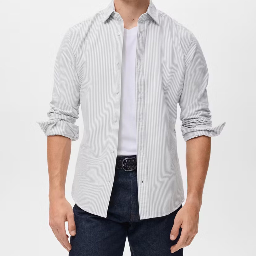100% cotton Mango striped shirt