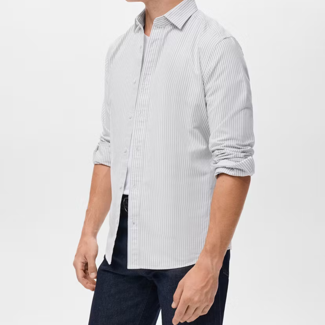 100% cotton Mango striped shirt