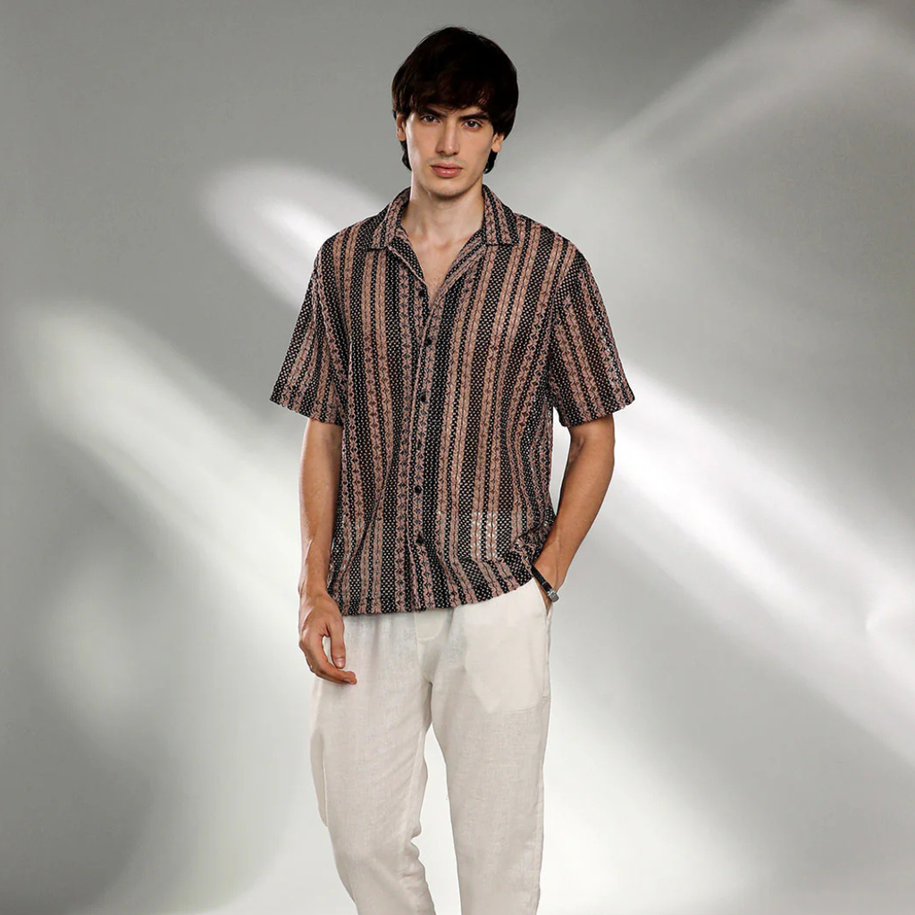 Multitrack Knit Oversized Shirt