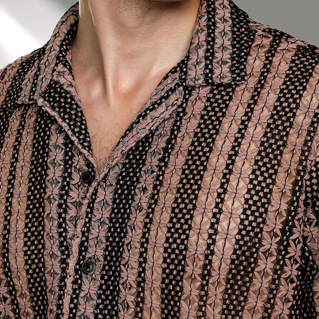 Multitrack Knit Oversized Shirt