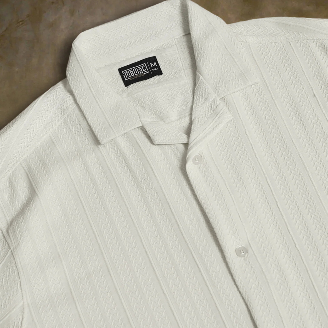 Ozone Cream Half Sleeve Shirt